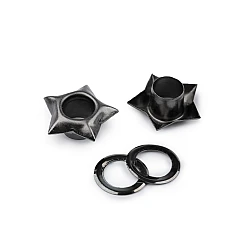 Ocheti stea interior ø5 mm / ø12,7 mm exterior - Nichel negru (50 Perechi)