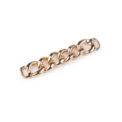 Lanț de design pentru decorarea hainelor și accesoriilor 1,7x8 cm - Auriu rose (1 Bucată)