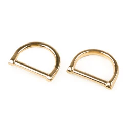 Inel tip d pentru textile si accesorii, latime 25 mm - Auriu clasic (1 Bucată)