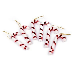 Bastonașe de crăciun pentru agățat - Alb (1 Sac)