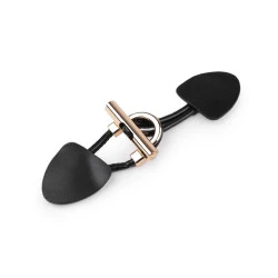 Închizătoare decorativă confecții - Negru (1 Pereche)