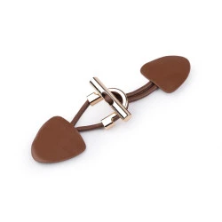 Închizătoare decorativă confecții - Maro deschis (1 Pereche)