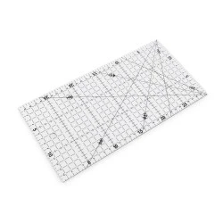 Rigla pentru patchwork 15x30 cm - Transparent (1 Bucată)