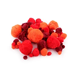 Pompoane mix de dimensiuni - Roșu (1 Sac)