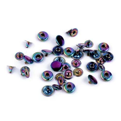 Capse metalice irizate ø12 mm - Multicolor (50 Seturi)