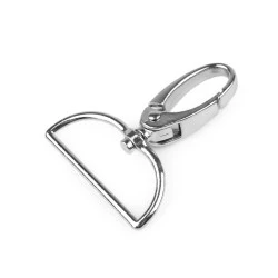 Crabina metalica 37 mm - Nichel (1 Bucată)