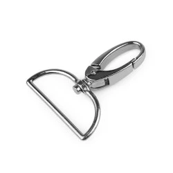 Crabina metalica 37 mm - Nichel negru (1 Bucată)