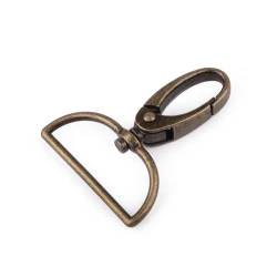 Crabina metalica 37 mm - Alamă antică (1 Bucată)