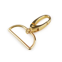 Crabina metalica 37 mm - Auriu deschis (1 Bucată)