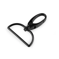 Crabina metalica 37 mm - Lac negru (1 Bucată)