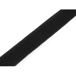 Velcro / arici - puf și scai pe o singura bandă 30 mm - Negru (1 Metru)