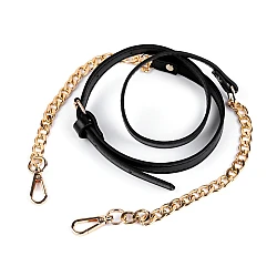 Curea cu carabine pentru geanta de mana, latime 1,5 cm - Negru (1 Bucată)