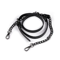 Curea cu carabine pentru geanta de mana, latime 1,5 cm - Negru (1 Bucată)
