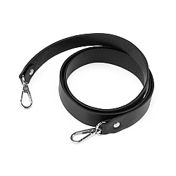 Curea cu carabine pentru geanta de mana, latime 2,4 cm - Negru (1 Bucată)
