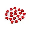 Decoratiune inimă din lemn pentru lipit ø10 mm - Roșu (20 Bucăți)