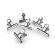 Clips metalic pentru materiale 6,3 cm - Nichel (36 Bucăți)