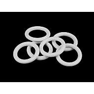 Inele colorate din lemn ø50 mm - Argintiu (20 Bucăți)