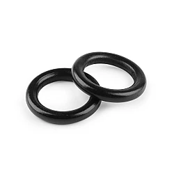 Inele colorate din lemn ø50 mm - Negru (20 Bucăți)