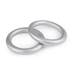 Inele colorate din lemn ø70 mm - Argintiu (10 Bucăți)