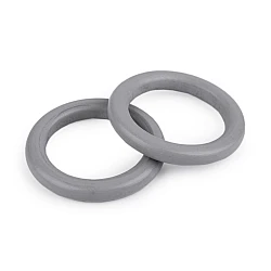 Inele colorate din lemn ø70 mm - Gri neutral (10 Bucăți)