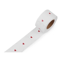 Autocolante din hârtie ø38 mm - Roșu (1 Rolă)