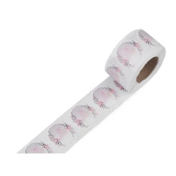 Autocolante din hârtie ø38 mm - Roz pudrat (1 Rolă)