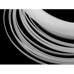 Balene plastic 6 mm - Alb (1 Metru)