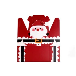 Cutie cadou de craciun ren, mos craciun, om de zapada - Roșu (1 Bucată)