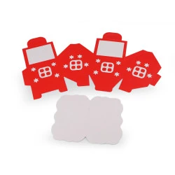 Cutie cadou de craciun - Roșu (50 Bucăți)