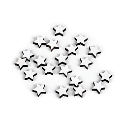 Mini stea din lemn pentru lipire ø10 mm - Alb (20 Bucăți)