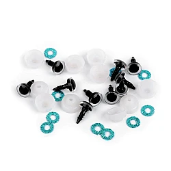 Ochi pentru jucării cu dispozitiv de siguranță ø10 mm - Turcoaz marin (10 Seturi)