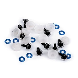 Ochi pentru jucării cu dispozitiv de siguranță ø10 mm - Bleu turcoaz (10 Seturi)