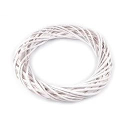 Coroană de răchită ø30 cm - Alb (1 Bucată)