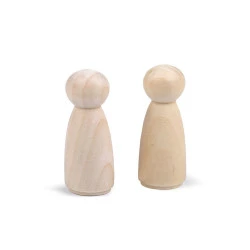 Figurina din lemn decorabila 22x53 mm - Natural deschis (10 Bucăți)