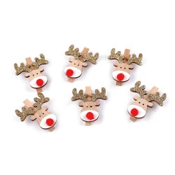 Cleste decorativ din lemn ren - Natural deschis (6 Bucăți)