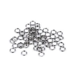 Inel dublu zale din otel inoxidabil ø4 mm - Platinum (5 Grame)