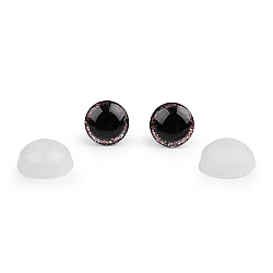 Ochi cu sclipici ø12 mm - Roz zmeură (10 Seturi)