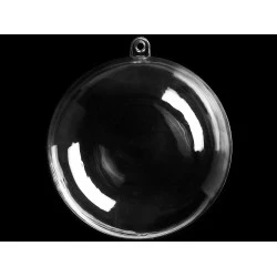 Glob din plastic din două părți ø14 cm - Transparent (6 Bucăți)