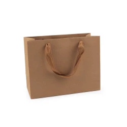 Sacosa cadou 23x17,5 cm - Maro natural (12 Bucăți)