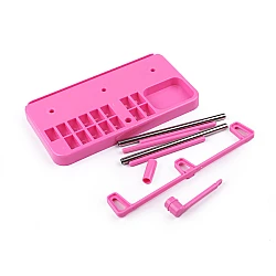 Suport pentru conuri de ata si organizator pentru bobine - Roz (1 Bucată)