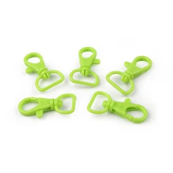 Carabina plastic 17 mm - Verde deschis (5 Bucăți)