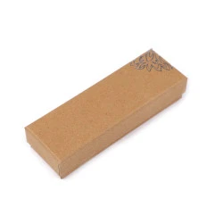 Cutie de carton cu imprimeu argintiu - Maro natural (1 Bucată)