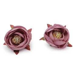 Bujor artificial ø6 cm - Roz vintage (2 Bucăți)