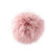 Pompon din blană cu buclă ø11 cm - Off white (1 Bucată)