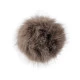Pompon din blană cu buclă ø11 cm - Off white (1 Bucată)
