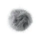 Pompon din blană cu buclă ø11 cm - Off white (1 Bucată)