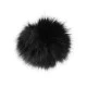 Pompon din blană cu buclă ø11 cm - Off white (1 Bucată)
