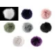 Pompon din blană cu buclă ø11 cm - Off white (1 Bucată)