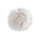 Pompon din blană cu buclă ø11 cm - Off white (1 Bucată)