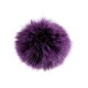 Pompon din blană cu buclă ø11 cm - Off white (1 Bucată)